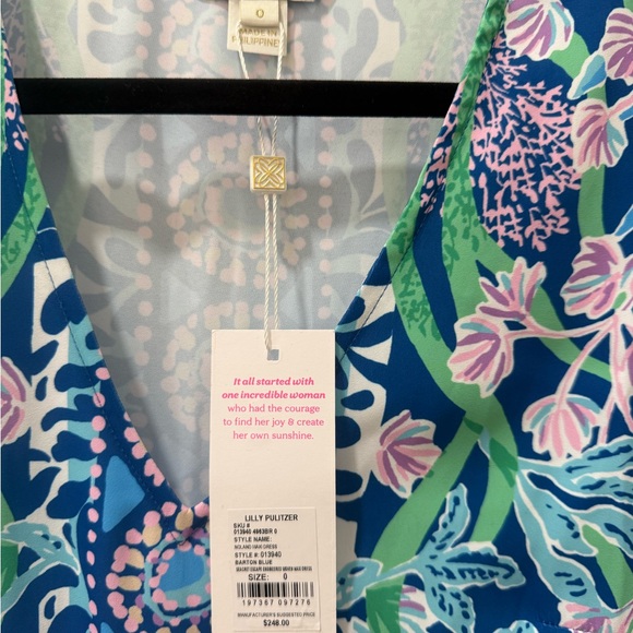 NWT Lilly Pulitzer Noland Maxi Dress Seacret Escape Engineered Woven Maxi Dress - Picture 9 of 13